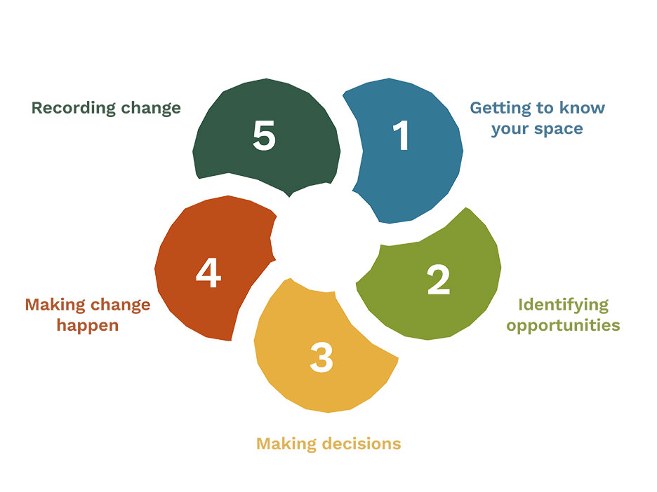 A diagram outlining the Nature Park process