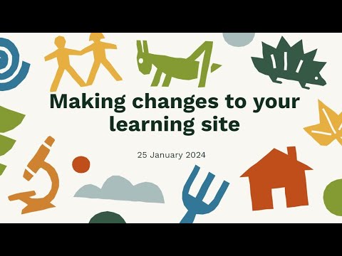 Preview image for the video "Making changes to your learning site".