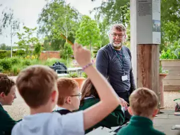 A student asking a question