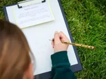Writing on a clipboard