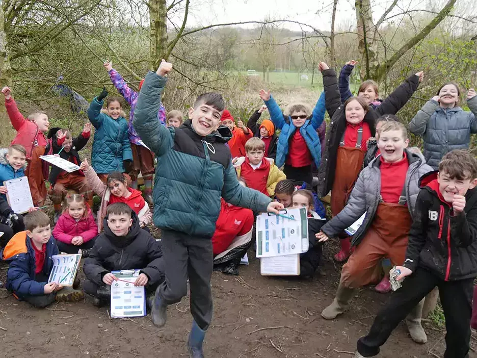 Celebrating pupils in woodland