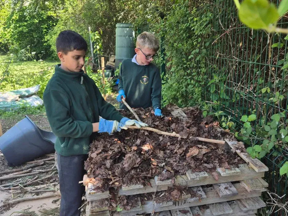 Pupils with a bug hotel