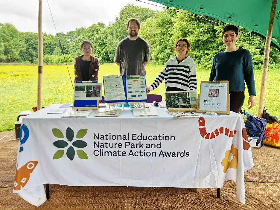The community science team on a Nature Park stand