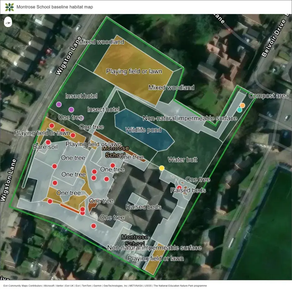 Montrose School baseline habitat map