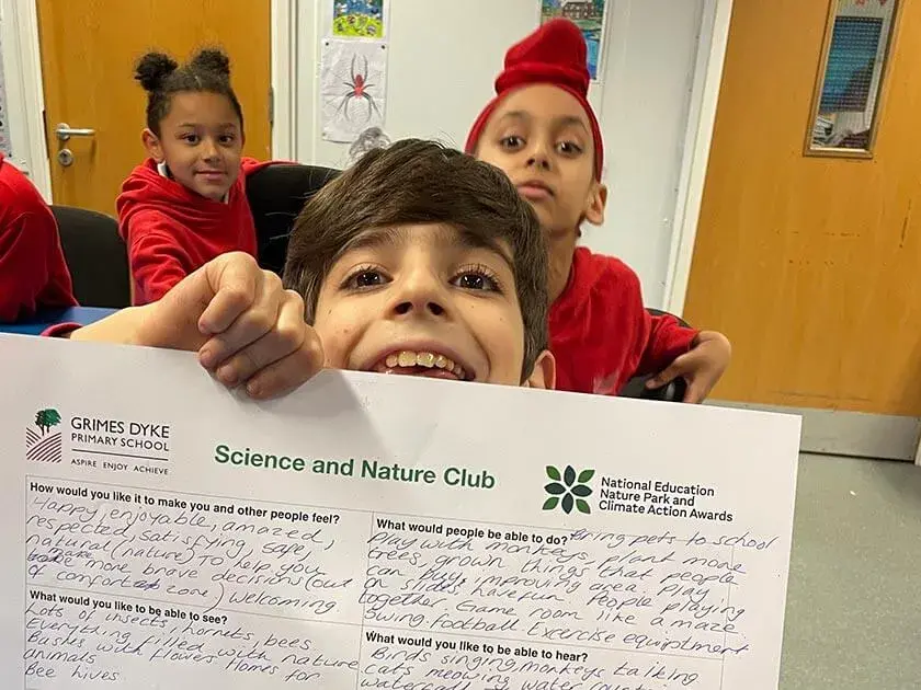 Pupils with their Nature Park vision