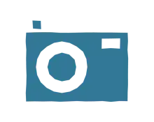 small blue camera icon