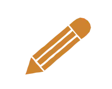 small icon of an orange pencil